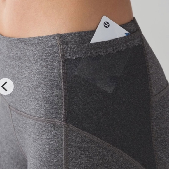 Lululemon Free Runner Crop Size 6 Gray - Picture 5 of 13